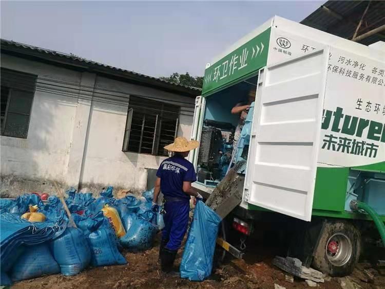 夏河工业污泥压干处理